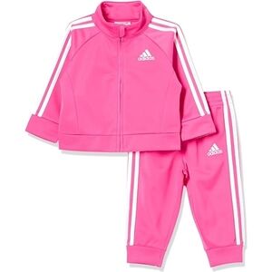 Adidas Kids Pink Jacket And Jogger Set